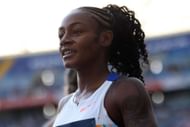 Sha'Carri Richardson during the 2025 Diamond League at Silesian Stadium in Chorzow, Poland. (Photo by Getty Images)